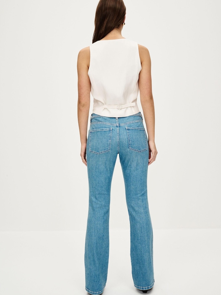 Jasnoniebieski - Stretch Flare Jeans - Image 3 of 7
