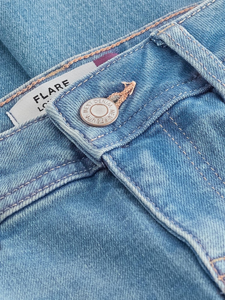 Mid Blue Stretch Flare Jeans - Image 7 of 7