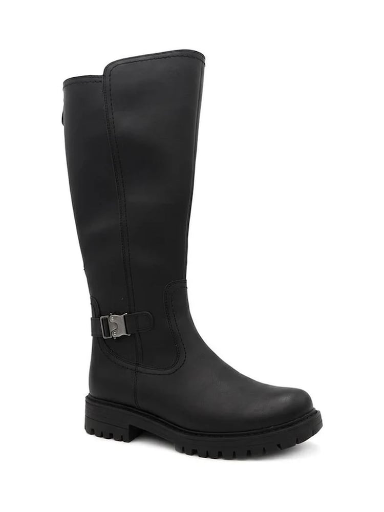 Schwarz - Pavers Warm Lined Zip Back Long Boots - Bild 2 von 5