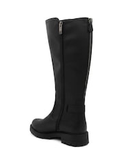 Schwarz - Pavers Warm Lined Zip Back Long Boots - Bild 3 von 5