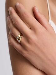 D.Louise Gold Tapered Heart Ring - Image 2 of 4
