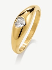 D.Louise Gold Tapered Heart Ring - Image 4 of 4