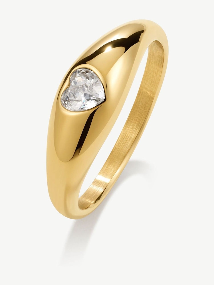 D.Louise Gold Tapered Heart Ring - Image 4 of 4 D.Louise Gold Tapered Heart Ring - Image 4 of 4