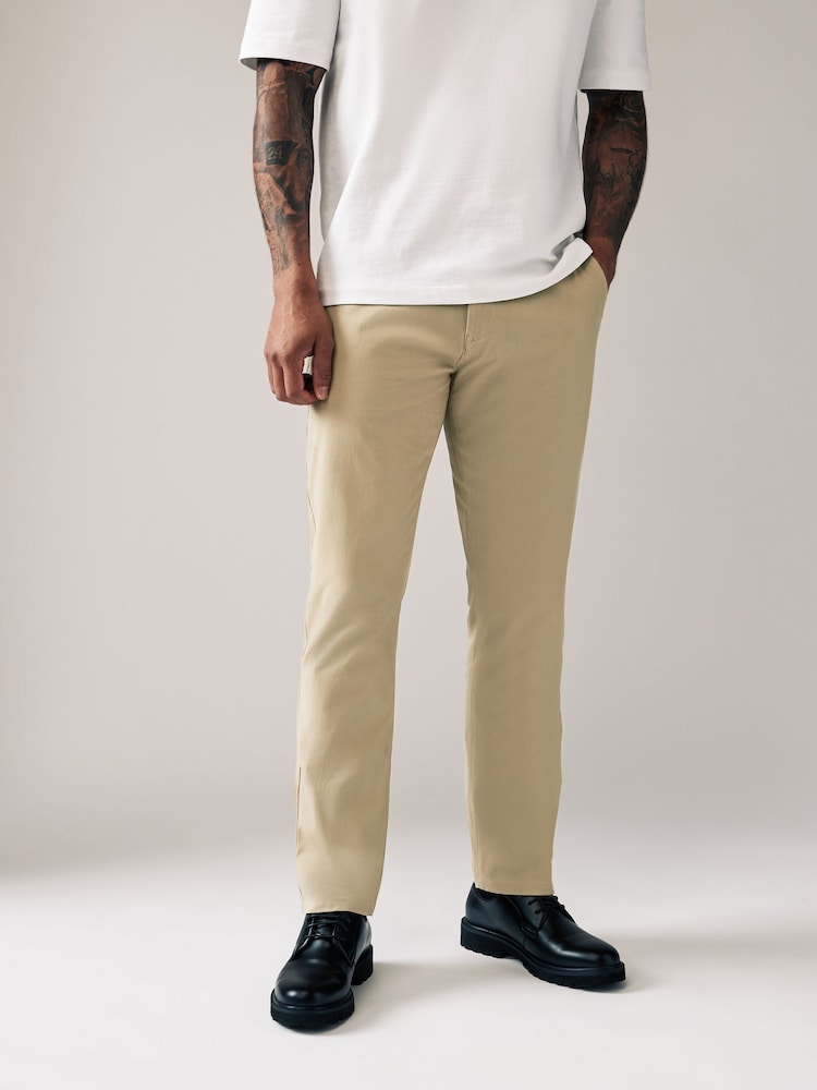 Stone Slim Fit Stretch Chinos Trousers - Image 1 of 9
