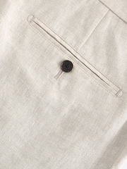 Ecru Signature Italian Leomaster 100% Linen Shorts - Image 8 of 9