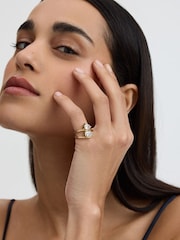 D.Louise Gold Pear Promise Ring - Image 3 of 4
