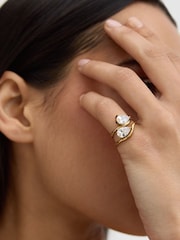 D.Louise Gold Pear Promise Ring - Image 4 of 4