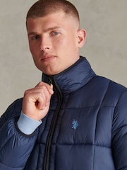 Blå - U.S. Polo Assn. Box Quilt Puffer Jacket - Bilde 2 av 5
