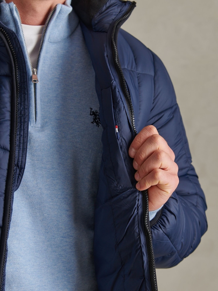 Blå - U.S. Polo Assn. Box Quilt Puffer Jacket - Bilde 5 av 5