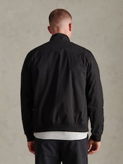U.S. Polo Assn Black Cotton Twill Harrington Jacket - Image 4 of 8