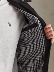 U.S. Polo Assn Black Cotton Twill Harrington Jacket - Image 5 of 8