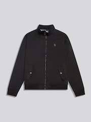 U.S. Polo Assn Black Cotton Twill Harrington Jacket - Image 6 of 8