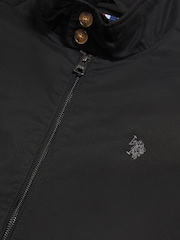 U.S. Polo Assn Black Cotton Twill Harrington Jacket - Image 7 of 8