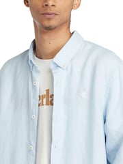 Timberland Blue Mill Brook Linen Short Sleeve Shirt - Image 3 of 5