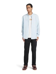 Timberland Blue Mill Brook Linen Short Sleeve Shirt - Image 4 of 5