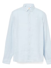 Timberland Blue Mill Brook Linen Short Sleeve Shirt - Image 5 of 5