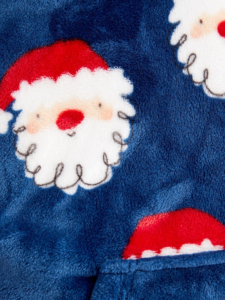 Navy Blue/Red Santa Hooded Blanket (3-13yrs) - Image 4 of 4