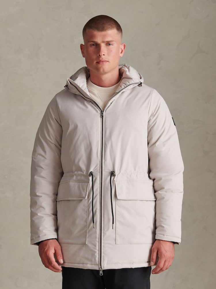 U.S. Polo Assn. Cream Smart Longline Padded Parka - Image 1 of 5 U.S. Polo Assn. Cream Smart Longline Padded Parka - Image 1 of 5