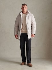 U.S. Polo Assn. Cream Smart Longline Padded Parka - Image 3 of 5