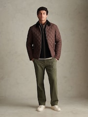 U.S. Polo Assn. Brown Diamond Quilt Padded Collared Jacket - Image 3 of 8