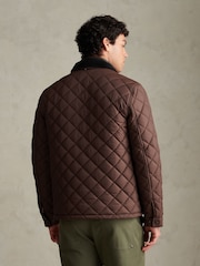 U.S. Polo Assn. Brown Diamond Quilt Padded Collared Jacket - Image 4 of 8
