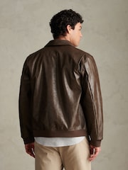 U.S. Polo Assn. Brown Premium Faux Leather Flight Jacket - Image 2 of 9