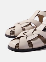 Mint Velvet Cream Hadley Suede Fisherman Sandals - Image 4 of 6