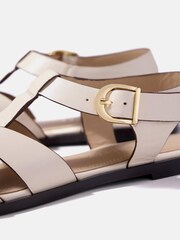 Mint Velvet Cream Hadley Suede Fisherman Sandals - Image 5 of 6