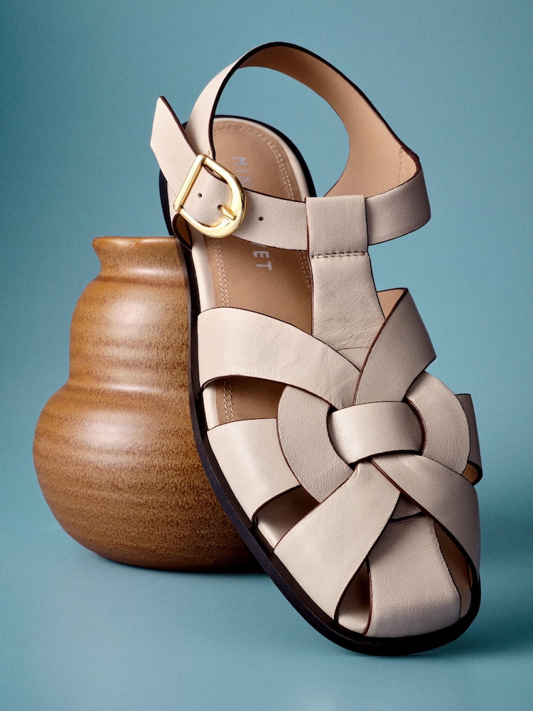 Mint Velvet Cream Hadley Suede Fisherman Sandals - Image 6 of 6