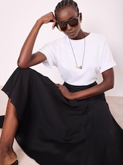 Mint Velvet Black Full Midi Skirt - Image 5 of 8