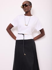 Mint Velvet Black Full Midi Skirt - Image 6 of 8