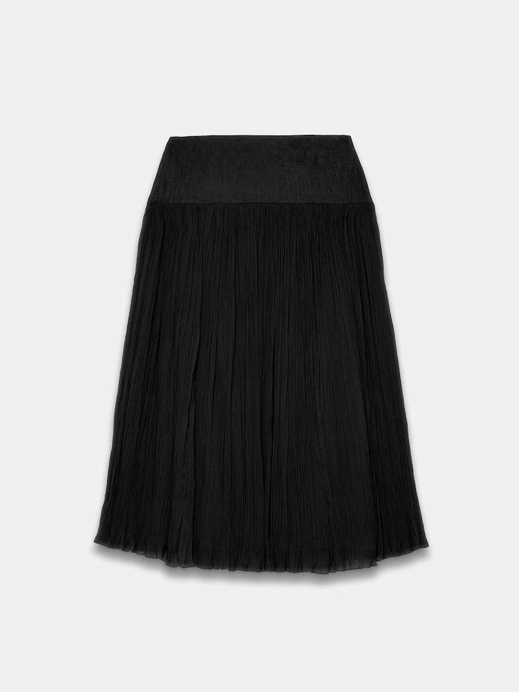 Mint Velvet Black Full Midi Skirt - Image 8 of 8