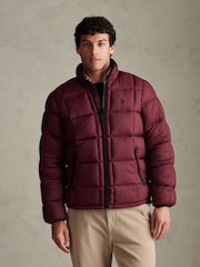 Rød - U.S. Polo Assn. Box Quilt Puffer Jacket - Bilde 1 av 8