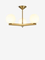 Brass Archie 3 Light Flush Fitting Ceiling Light - Image 4 of 4