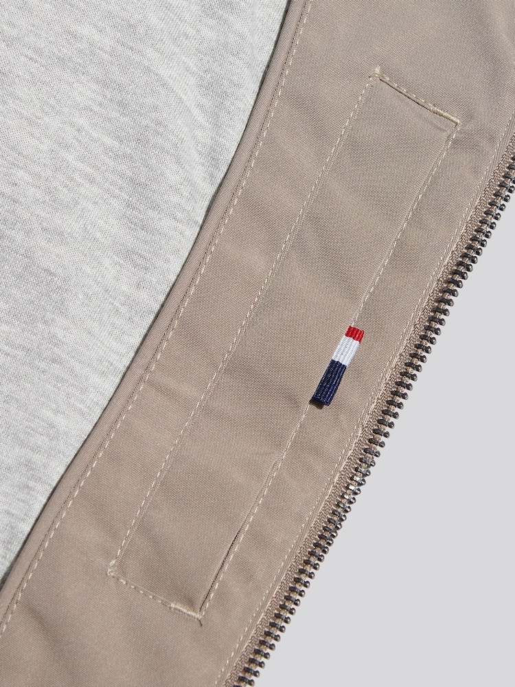 U.S. Polo Assn Natural Jersey Lined Smart Bomber Jacket - Image 4 of 4 U.S. Polo Assn Natural Jersey Lined Smart Bomber Jacket - Image 4 of 4