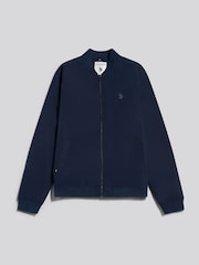 U.S. Polo Assn Blue Jersey Lined Smart Bomber Jacket - Image 1 of 4