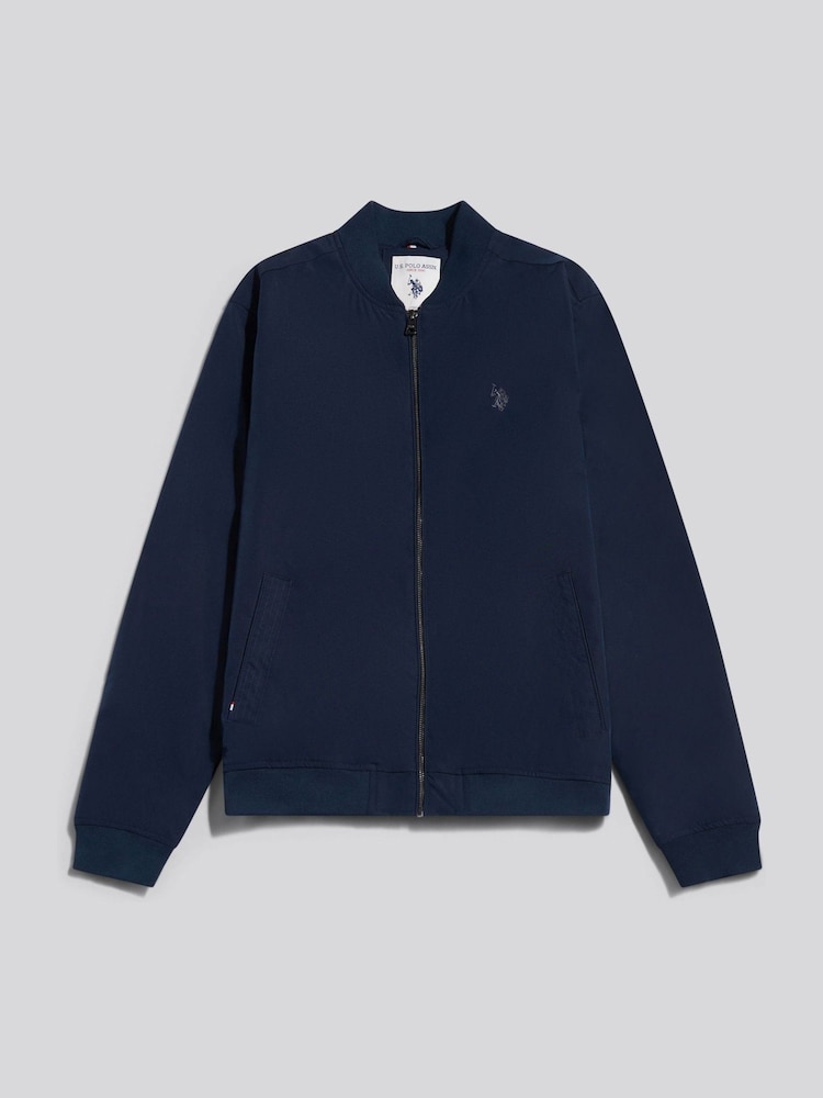 U.S. Polo Assn Blue Jersey Lined Smart Bomber Jacket - Image 1 of 4