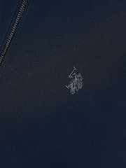 U.S. Polo Assn Blue Jersey Lined Smart Bomber Jacket - Image 2 of 4
