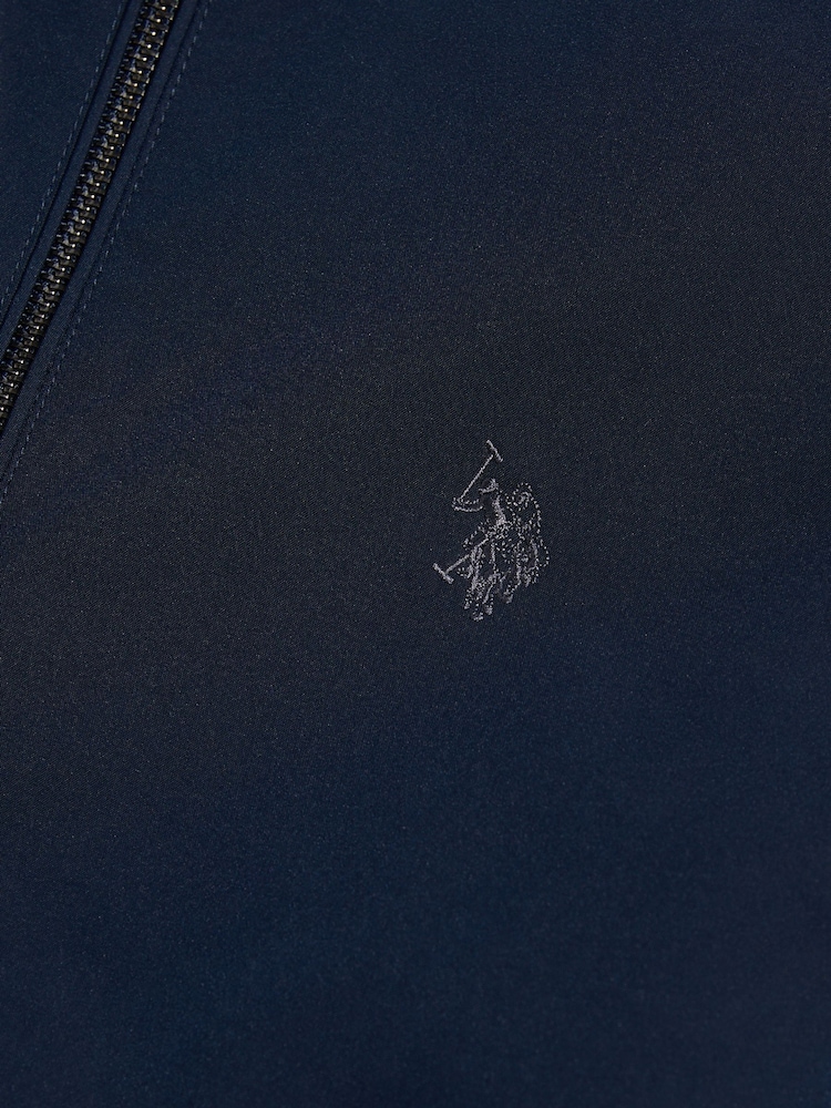 U.S. Polo Assn Blue Jersey Lined Smart Bomber Jacket - Image 2 of 4