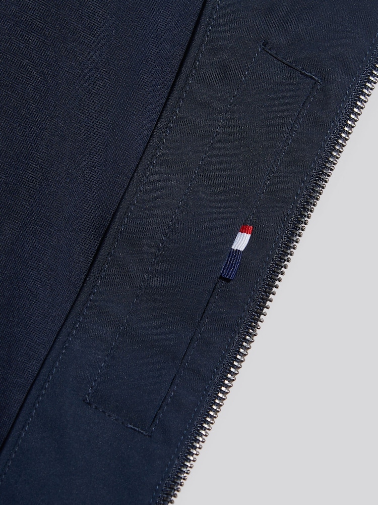 U.S. Polo Assn Blue Jersey Lined Smart Bomber Jacket - Image 4 of 4