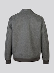 U.S. Polo Assn. Grey Premium Faux Leather Flight Jacket - Image 9 of 9