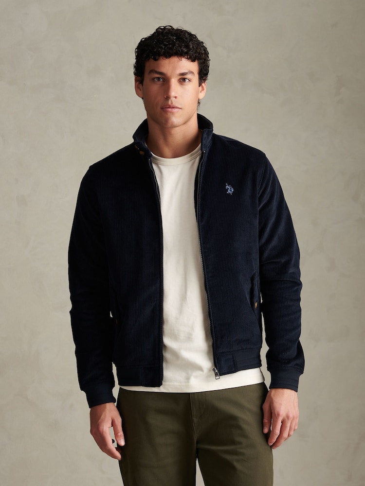 U.S. Polo Assn. Blue Corduroy Harrington Jacket - Image 1 of 6 U.S. Polo Assn. Blue Corduroy Harrington Jacket - Image 1 of 6