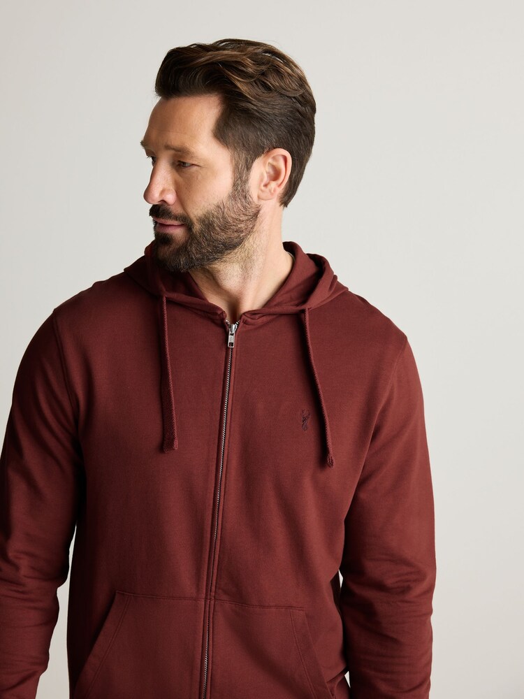 Orange Lightweight Zip Up 100% Cotton Hoodie - Image 1 of 9