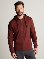 Orange Lightweight Zip Up 100% Cotton Hoodie - Image 5 of 9