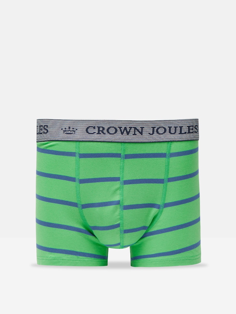 Joules Crown Joules Green Lucky Charm Pack of Two Cotton Boxers - Image 2 of 4