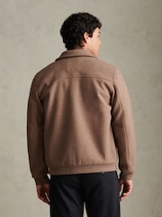 U.S. Polo Assn Natural Premium Melton Bomber Jacket - Image 4 of 8