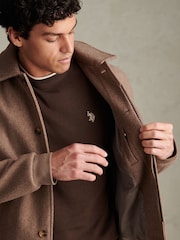U.S. Polo Assn Natural Premium Melton Bomber Jacket - Image 5 of 8