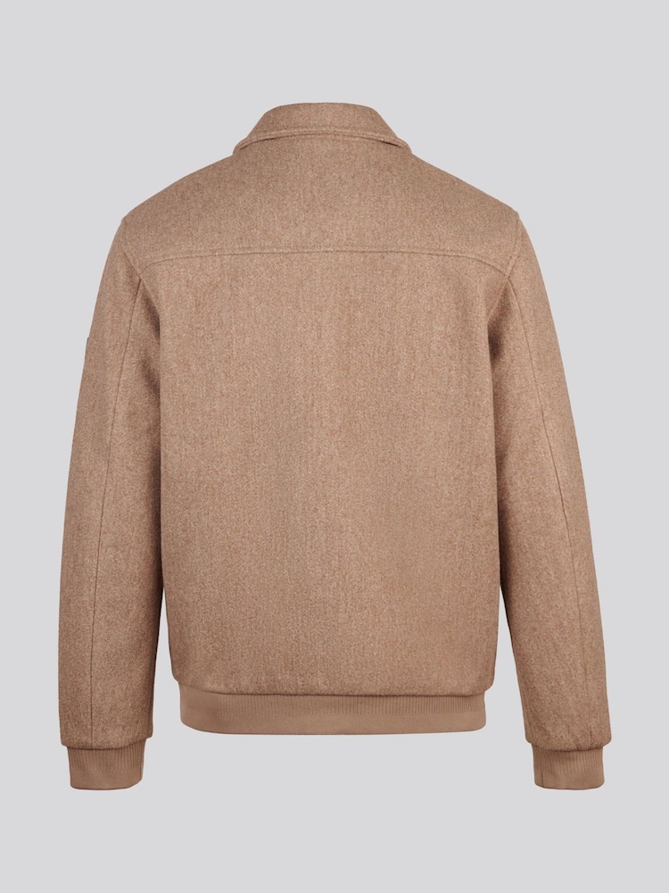 U.S. Polo Assn Natural Premium Melton Bomber Jacket - Image 8 of 8 U.S. Polo Assn Natural Premium Melton Bomber Jacket - Image 8 of 8