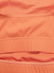 Speedo Orange Womens Textured Deep U-Back Bikini Set 2 Piece - Image 10 of 10