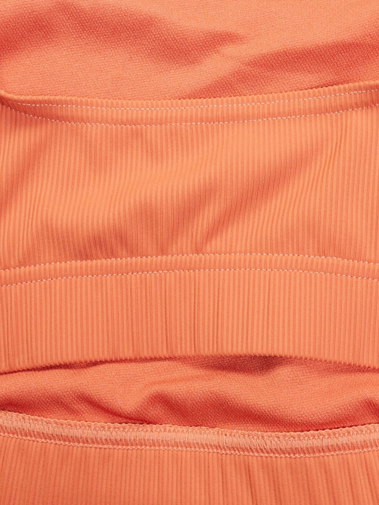 Speedo Orange Womens Textured Deep U-Back Bikini Set 2 Piece - Image 10 of 10